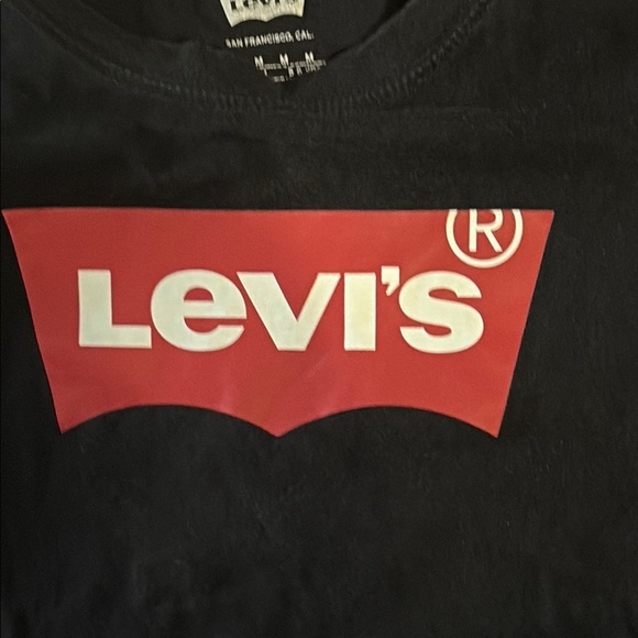 Levi's Kids black Long Sleeve Tee logo, size 5-6 - Picture 3 of 7